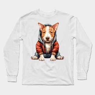 Winter Bull Terrier Dog Long Sleeve T-Shirt